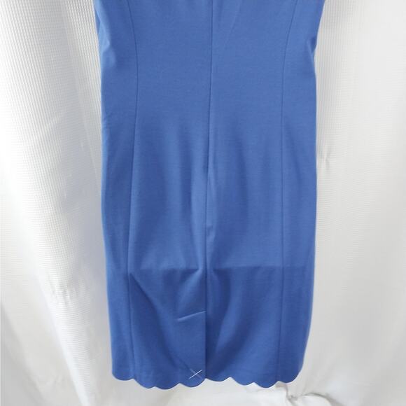 NWOT! TALBOTS! TRUE MARINE BLUE SCALLOPED NECK & HEM SHIFT STYLE DRESS! SZ 16 - Picture 7 of 10